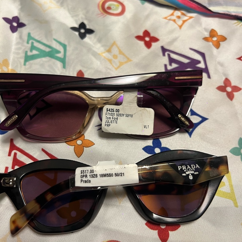 Prada Purple and Tortoise Sunglasses